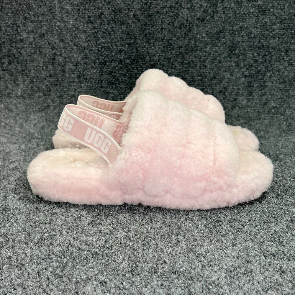 UGG Fluff Yeah Slide Sandals Girl's Size 6 Pink‎ Comfy Slipper Sandals